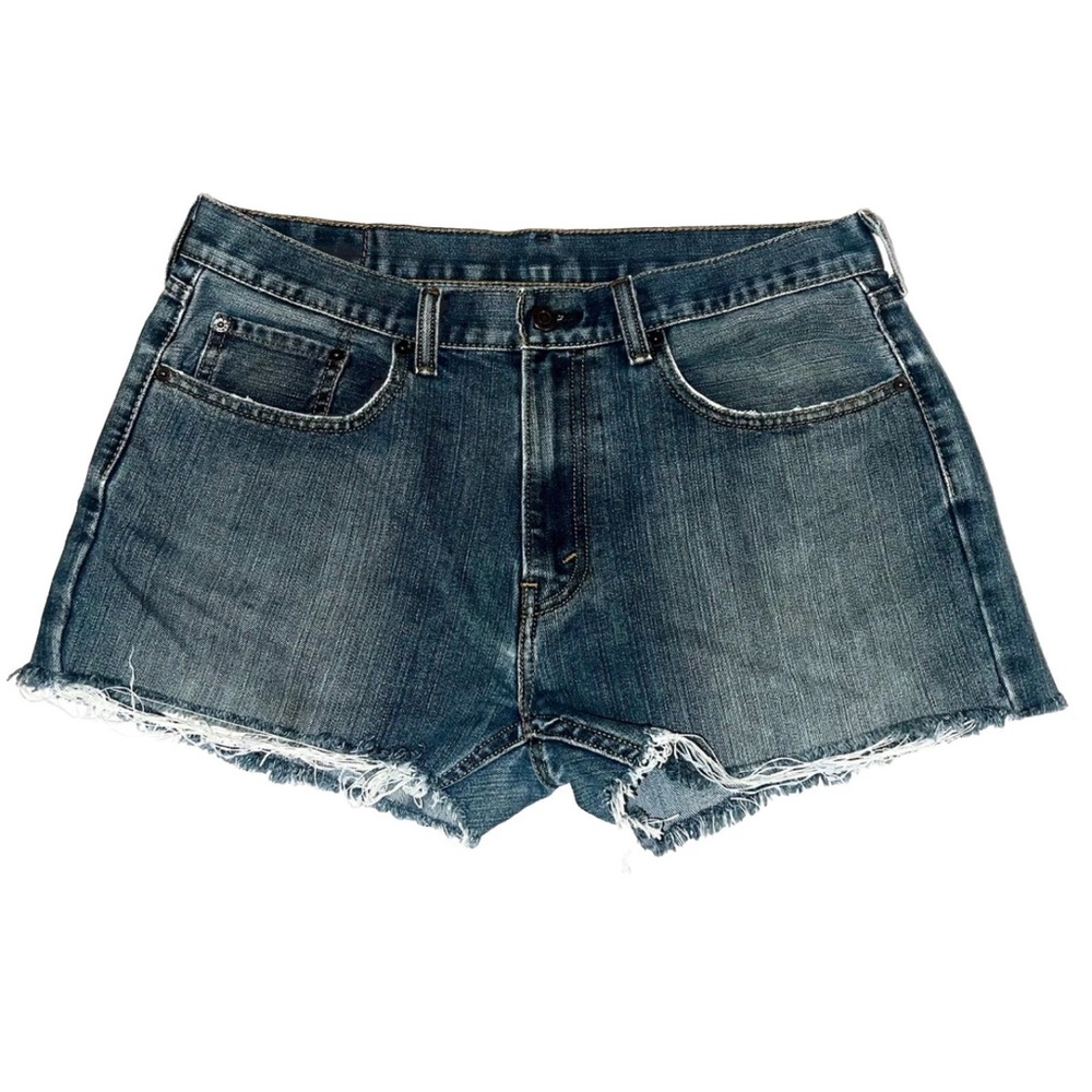 Levi’s Women’s 559 Boyfriend Style Distressed Cutoff Jean Shorts Sz 34
